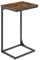 VASAGLE C-Shaped Side Table, Bedside Table, Sofa Side Table, with Metal Frame, Industrial, for Living Room, Bedroom, Rustic Brown and Black LET353B01