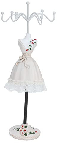 Tomotato Schmuckständer Puppe, Modellkleid Ohrring Halskette Ring Schmuck Organizer mit Drehbarer Halterung, Schmuck Rack Modell Display Stand für Mädchen und Frauen (A)