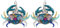 NEWEI Cute Emaille Wal Oktopus Qualle Hai Ohrringe Seepferdchen Strand Schmuck für Damen Frauen Mädchen Meerestiere Geschenke (Blaue Krabbe)