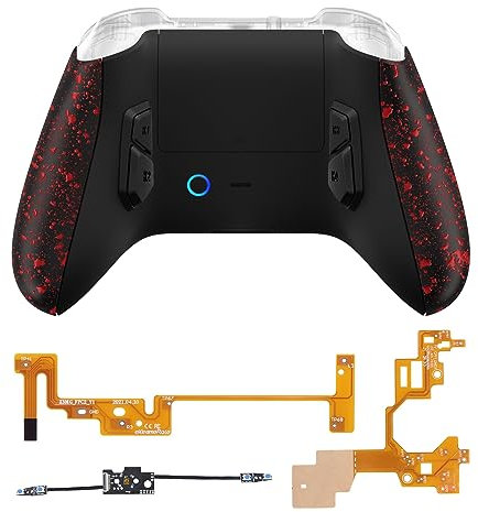 eXtremeRate VICTOR X Remap Kit per Xbox Series X S Controller,6 Profili&Cover Posteriore&Grip&4 Tasti Posteriori per Xbox Series X S Joystick Model 1914(NON Include Controller)-Rosso Antiscivolo