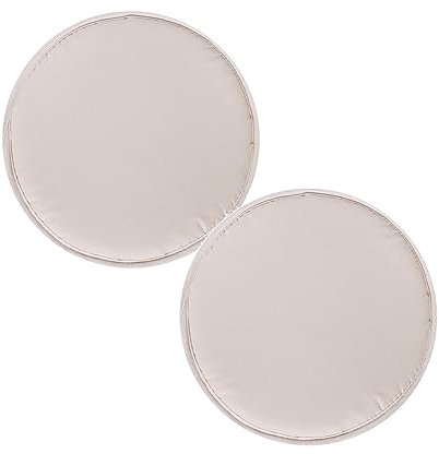 KAREN66 2 Stück Sitzkissen 30 cm Rundes Stuhlkissen Sitzpolster für Stuhl Weiches Stuhlauflage Sitzauflage Dekokissen für Innen- & Außenbereich (30 x 30 cm, Beige)