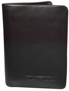 Hill Burry Leder Heeren Portemonnaie I Geldbörse I Brieftasche | Geldbeutel Wallet Portmonee Echtleder RFID Schutz hochwertig naturgegerbt Black Schwarz