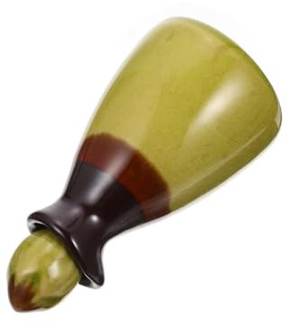 CORHAD Ceramic Essential Oil Diffuser Bottle Green Desktop Adornment with Duckbill Spout for Bedroom Aromatherapy and Office Fragrance Decoration