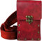Larswon Renaissance-Tasche, Mittelalter-Gürteltasche, Ledergürteltasche, Bein-Handyhalter, Festival-Faire-Zubehör, Rot/Ausflug, einfarbig (Getaway Solids), Medium
