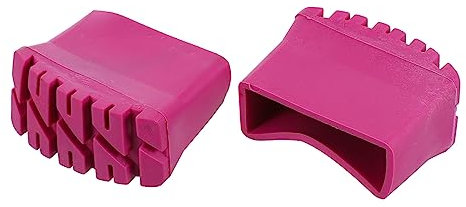 Hemobllo 2pcs Non-Skid Ladder Foot Covers Heavy-Duty Rubber Pads for Folding Ladders 2.5 x 6.3 Rose Red Protective Feet for Home Use