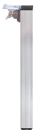 tow000ack 1 Pièces Pied de Meuble en Acier INOX Réglable,Patte de Table Rabattable,Pied de Support pour Comptoir de Bar à Déjeuner,Table à Manger,Plan de Travail,avec Vis,Argent (70cm)