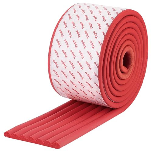 OLYCRAFT 2m/2.2 Yards Cerise Bunk Bed Ladder Pads 73mm Wide Soft Ladder Pads with Adhesive Bunk Bed Ladder Cover 8mm Thick Replacement Bed Ladder Pads for Stair Steps Foot Comfort Corner Protectors