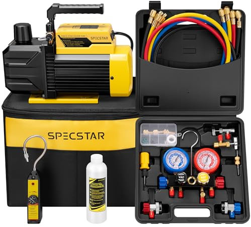 SPECSTAR Bomba de vacío de aire HVAC de una sola etapa de 4.5 CFM