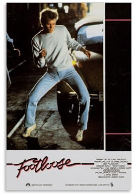 ndurhaasd Footloose Poster auf Leinwand, Wandkunst, Vintage, ästhetisches Poster, dekorativ für Wohnzimmer, Schlafzimmer, 30 x 45 cm, ungerahmter Stil