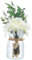 VINTORKY Künstlicher Blumenstrauß Mit Vase Dekoration Mit Künstlichen Orchideen Rispenhortensien Und Kornblumen Für Tisch Büro Und Zuhause Hochwertige Kunstblumen Für Langlebige