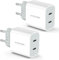 Amoner USB C Ladegerät 25W USB C Stecker Adapter 2 Port 25W 2er Pack Netzadapter Netzteil für iPhone 2 Stück Schnellladegerät Kompatibel mit iPhone 14, 13, 13 Pro Max, 12, 12 Mini, 12