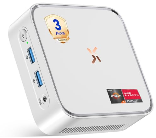 Huidun H80 Mini PC Win 11 Pro, AMD Ryzen 5 16GB RAM 512GB SSD, Micro Desktop Computer, Grafica Radeon Vega 8, 4K@60Hz UHD, Silenzioso per Ufficio, Studio e Automazione 24/7, Garanzia 3 Anni