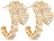 Goldene Damen Ohrringe Gold Stecker Ohrstecker, 18K Damenohrringe mit Zirkonia Silber Ohrringe Damen 925 Hypoallergene, Geschenk für Frauen
