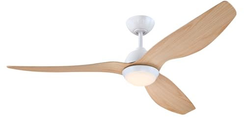 Westinghouse Lighting 7316140 Magnolia, moderner mattweißer 132 cm Deckenventilator, LED-Leuchte mit Opalmilchglas und Farbtemperaturwechsel, inklusiv Fernbedienung, DC-Motor