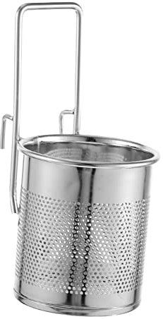 POPETPOP Practical Hot-Pot Filtering Basket Stainless Steel Strain Basket for Hot Pot Easy to Clean Hook Design for Home and Restaurant Use