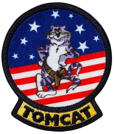 Mono-Quick 1830x Top Gun© Logo Applique, Iron-On Patch, Various Designs (18301 - TG Tomcat)