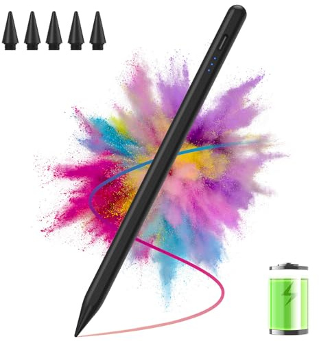 NEWCOO Stylus Pen Pencil für iPad A16 2018-2025 Schwarz | Magnetischer Stift für iPad A16/6/7/8/9/10/11, iPad Pro 11 Zoll/12,9 Zoll/M4, iPad Air 3/4/5/M2/M3
