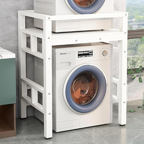 Mensola in legno per lavatrice e asciugatrice, per lavatrici a carico frontale, salvaspazio, per lavanderia efficiente