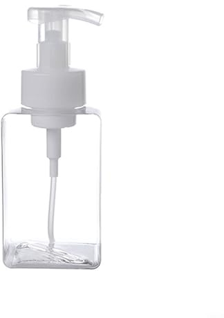 Dispenser di sapone in plastica trasparente per cucina e bagno, bottiglia per sapone per piatti, sapone, lavello da cucina, piano di lavoro, bagno, vanità, bottiglia in schiuma ricaricabile con base