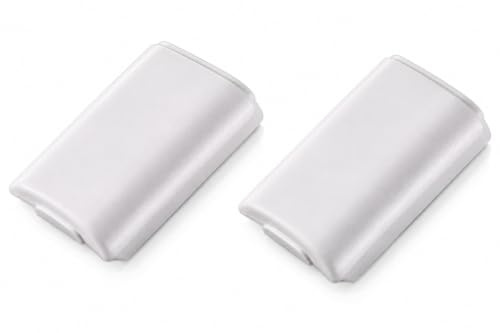 2X Batteriefach Deckel für Xbox 360 Controller, Weiß | Passgenau, Stabil, Langlebig