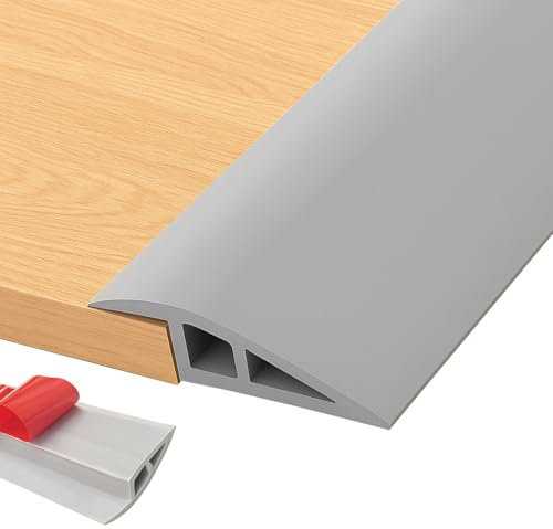 Übergangsprofil Selbstklebend 2M x 7CM, PVC Türschwellen Leiste, Türschwellenrampe Höhenausgleich für 10mm bis 15mm, Übergangsleiste Boden für Boden, Teppich, Schwellen (Grau)
