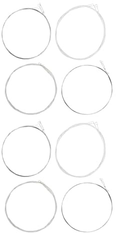 8 Replacement Mandolin String Light Gauge Easy Installation Bright Sound Metal Textured Musical Instrument Mandolin Strings