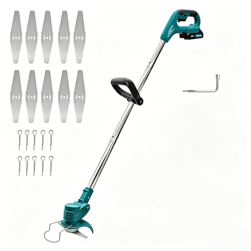 Tondeuse à Gazon sans Fil pour Makita, Coupe-Bordures à Batterie 18 V, Tondeuse électrique sans Fil à 10 Lames, Coupe-Bordures Multifonction à tête réglable (sans Batterie),150W