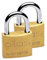 Vachette Lot de 2 Cadenas à clé Atlas en Laiton 40 mm - 1320MN40/SC - Résistance anti traction, Usage intérieur et extérieur, 2 Clés incluses