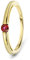 MIORE Schmuck Damen Verlobungsring mit Edelstein/Geburtsstein Rubin in rot Ring aus Gelbgold 9 Karat/ 375 Gold