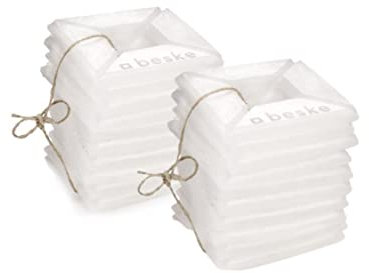 Original Wachsplatten für Betonfeuer® der Beske-Manufaktur, Nachfüller zum Aufüllen von Betonfeuer, praktische Platten mit Aussparung für Dauerdocht, Kerzenfresser (Eckig XL (10x10cm - 20 Platten))