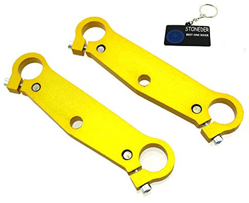 Stoneder Doré avant Fourche Triple Arbre plaque de serrage pour chinois 2 temps 47 cc 49 cc MINI MOTO Pocket bike Cags MX-3 Gp-rsr Mta1 Mta2 A1 A2 A3