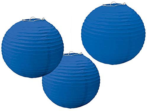 PARTY DISCOUNT Lampions dunkelblau, 20.4 cm, 3 STK.