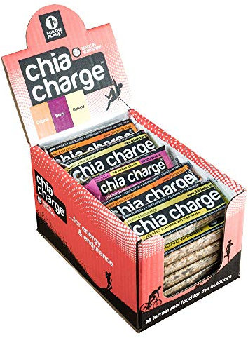 Mini and Big Flapjacks Pack - Chia Seeds - Energy Bar - Healthy Snack Bar - Running, Gym and Cycling Energy - Nut Free - Lunchbox Snack (3 Flavours Berry/Banana/Original Sea Salt, 20 x 80g)