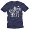 Maglitta Chitarra -Rock My Life - T-Shirt Vintage Uomo Blu XL
