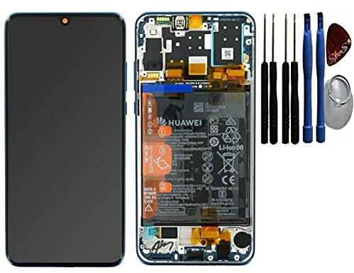 SPES Original LCD Display Touchscreen Bildschirm anzeige für Huawei P30 Lite New Edition Rahmen Schwarz & Akku MAR-LX1B