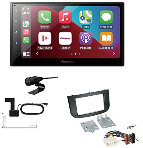 Pioneer SPH-DA160DAB 2-DIN Autoradio CarPlay Android Auto Bluetooth DAB USB passend für Mitsubishi Colt VI Facelift 2008-2012 schwarz