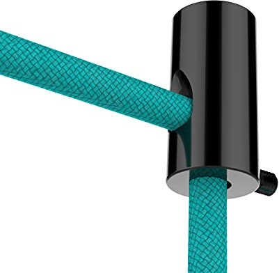 OASHISU 5 PZ Decentratore da Soffitto per Cavi Elettrici con fermo, [NERO, ABS] Decentratore a Soffitto, Decentratore Cavo Elettrico, Decentratore Lampadario, Gancio da Soffitto o Parete, Fermacavo