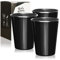 Robin Goods® 3X Gobelets en Acier Inoxydable Noir - Haute Qualité 500 ML - Camping - Incassables et Sans BPA (03 Pièces - Noir)