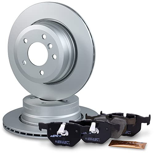 BESTPRICE BESTPRICE Bremsenset Hinterachse inkl. Bremsscheiben Ø 320 mm Belüftet + Bremsbeläge hinten, Kompatibel mit BMW 5er (E60), 5 Touring (E61)