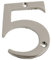 Chrome Door Numbers Screw On 3 Inch Number 5 Door Number Elegant and Bold Door Numerals Suitable for All Door Types Including Wooden uPVC and Composite.