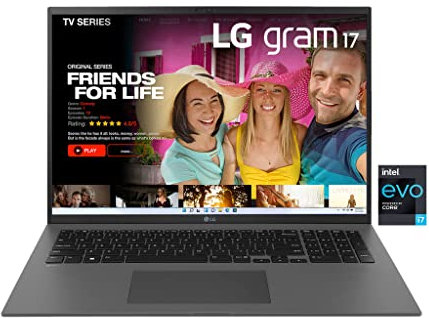 LG Gram 17Z90Q PC, Display Anti-Glare IPS 17 QHD 16:10, 2560x1600, Intel EVO i7-1260P, RAM 16GB DDR5, SSD 1TB, Intel Iris Xe, Batteria 80Wh, Thunderbolt4, Win11 Home, Tastiera Italiana, 1350g, Grigio