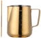 BISDARUN Milk Jugs 550ml Milk Frothing Pitchers for Cappuccino Latte Coffee Espresso Barista Making, Stainless Steel Milk Frothing Jug with Decorating Art Pen, Gold