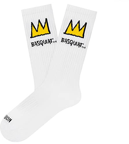 Jimmy Lion Basquiat Printed Socks - Made in Premium Combed Cotton - Size 36 - 40 | 41 - 46 in half - Walk in style!
