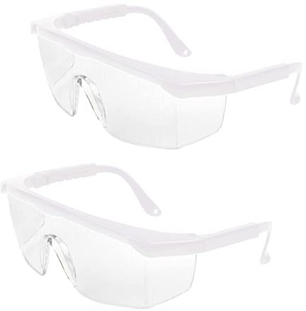 JUHONNZ Schutzgläser,2 Paar Schutzbrille für Brillenträger Anti-Fog Schutzbrille Professionelle Arbeitsschutzbrille für Kinder Erwachsene Augenschutz PC-Gläsern für Outdoor-Aktivitäten Schwarz