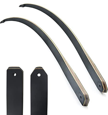 OUBOTER Black Hunter Recurve Bow Limbs Replacement 20lbs,25lbs,30lbs,35lbs,40lbs,45lbs,50lbs,55lbs,60lbs (20lbs)