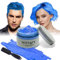 Coloración temporal con cepillo incluido. Cera de peinado en crema que proporciona un efecto instantáneo. Perfecto para fiestas temáticas o estilos atrevidos (Azul)