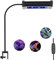Lominie Small LED Aquarium Light Full Spectrum, 2-Channel Dimmable Fish Tank Light with Adjustable Gooseneck for Saltwater, Coral Nano Tank (Saltwater)