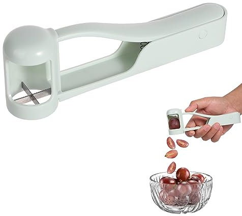 Cortador de Uvas, Rebanadora de Frutas Acero Inoxidable Cortador de Fresas para Vegetales Cortador de Frutas Cereza Tomate Ensalada Decoración de Pasteles Cocina Gadget Cortador Herramientas