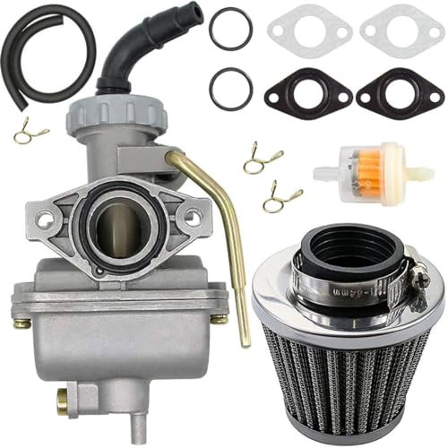 ZAMDOE Carburateur PZ20 pour 50 cc 70 cc 90 cc 110 cc 125 cc 4 temps ATV 4 roues Go Kart Dirt Bike pour Honda CRF50F XL75 CRF80F XR50R pour Kazuma pour Baja pour TaoTao avec filtre à air