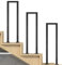 Handlauf, U-treppengeländer Außen, U-Geländer Außen, Raumspartreppe, Treppengeländer, Handlauf Treppe, Geländer Edelstahl für Villen, Balkone, Flure, Wohnungen, Einfach zu Montieren (95*20, Schwarz)